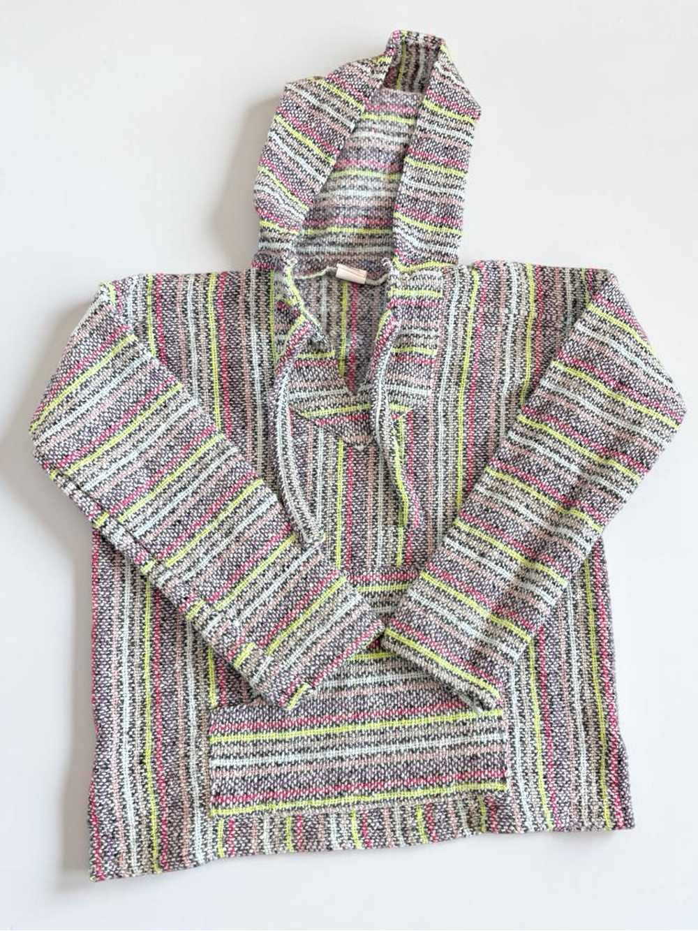 San Jose Baja Hoodie Women’s Size Medium Multicolor Striped Pullover